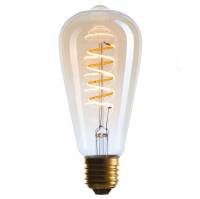 Лампа светодиодная диммируемая E27 4W 2200K колба золотая 056-977