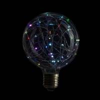 Лампа светодиодная E27 1,5W RGB шар прозрачный 057-073