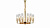 Подвесная люстра Lumina Deco Donatti LDP 8011-12 F.GD