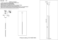 Светильник подвесной Crystal Lux CLT 035C1000 GO