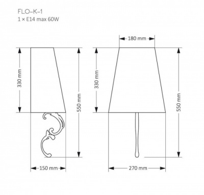 Бра Flor FLO-K-1(Z)