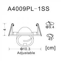 Точечный светильник Accento A4009PL-1SS