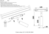 Светильник трековый магнитный Crystal Lux CLT 0.33 003 6W BL 3000K