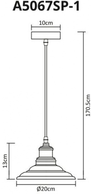 Подвесной светильник Lido A5067SP-1WH