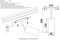 Светильник трековый магнитный Crystal Lux CLT 0.33 003 18W BL 3000K