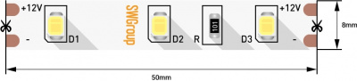 Светодиодная лента  SWG260-12-4.8-WW